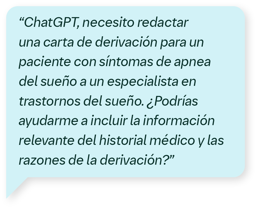 Redactar una carta de derivación a un especialista