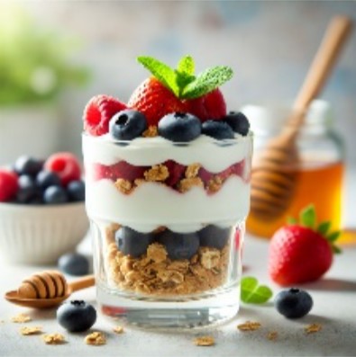 Parfait de yogur griego